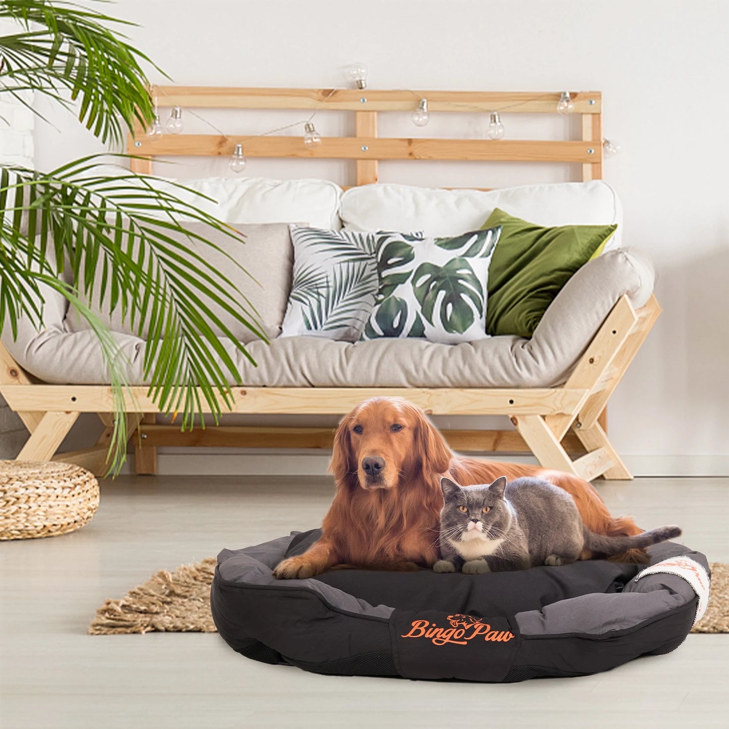 BINGOPAW All Season Calming Dog Bed With Removable Oxford Cover