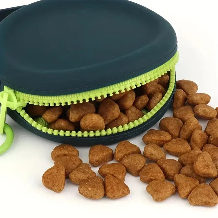 Silicone Dog Treat Pouch Waterproof Outdoor Training Bag