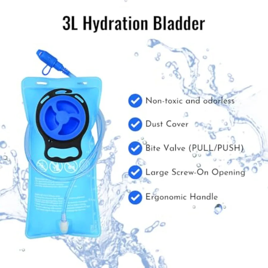 Hydration Hiking Backpack With Water Bladder And Insulated Compartment