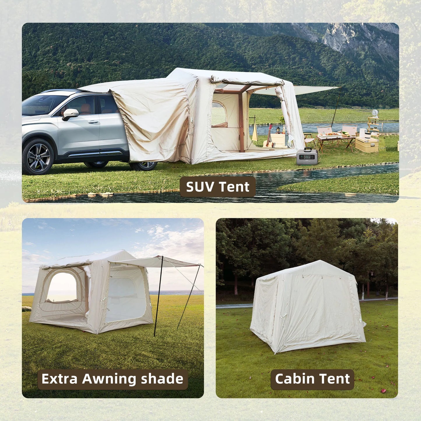 Inflatable SUV Camping Tent With Easy Setup Waterproof Glamping