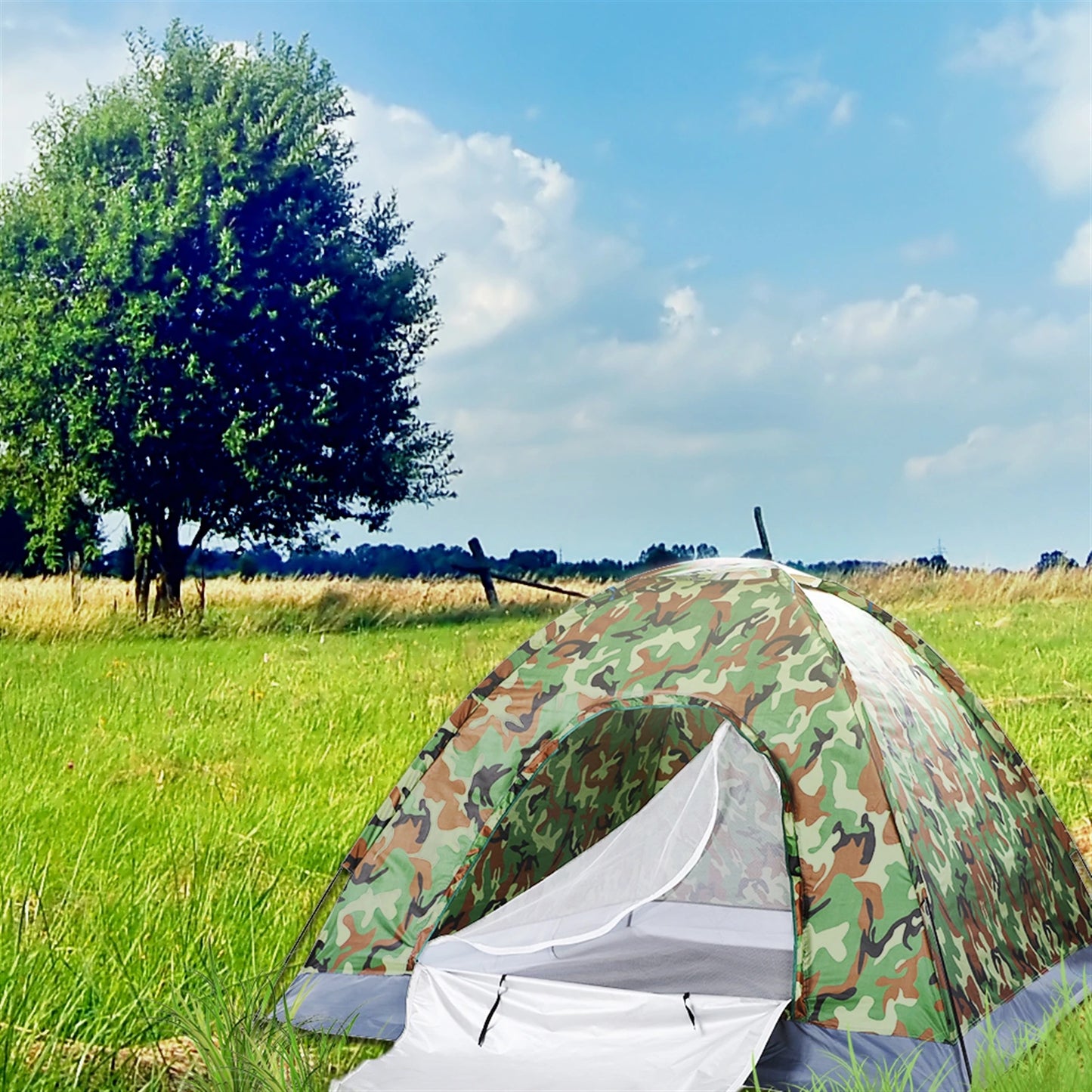 Family Camping Dome Tent Waterproof UV Proof With Fiberglass Poles