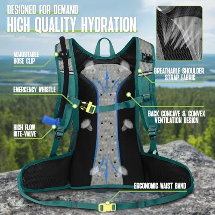 Hydration Backpack 18L Insulated Pack With 3L Water Bladder Hiking