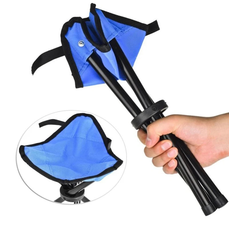 Outdoor Folding Triangular Stool For Camping Fishing And Beach