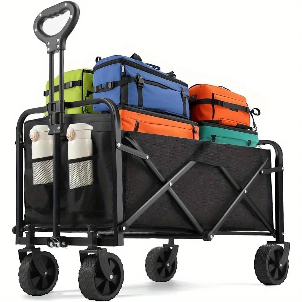 Heavy Duty Foldable Wagon Cart With All Terrain Wheels