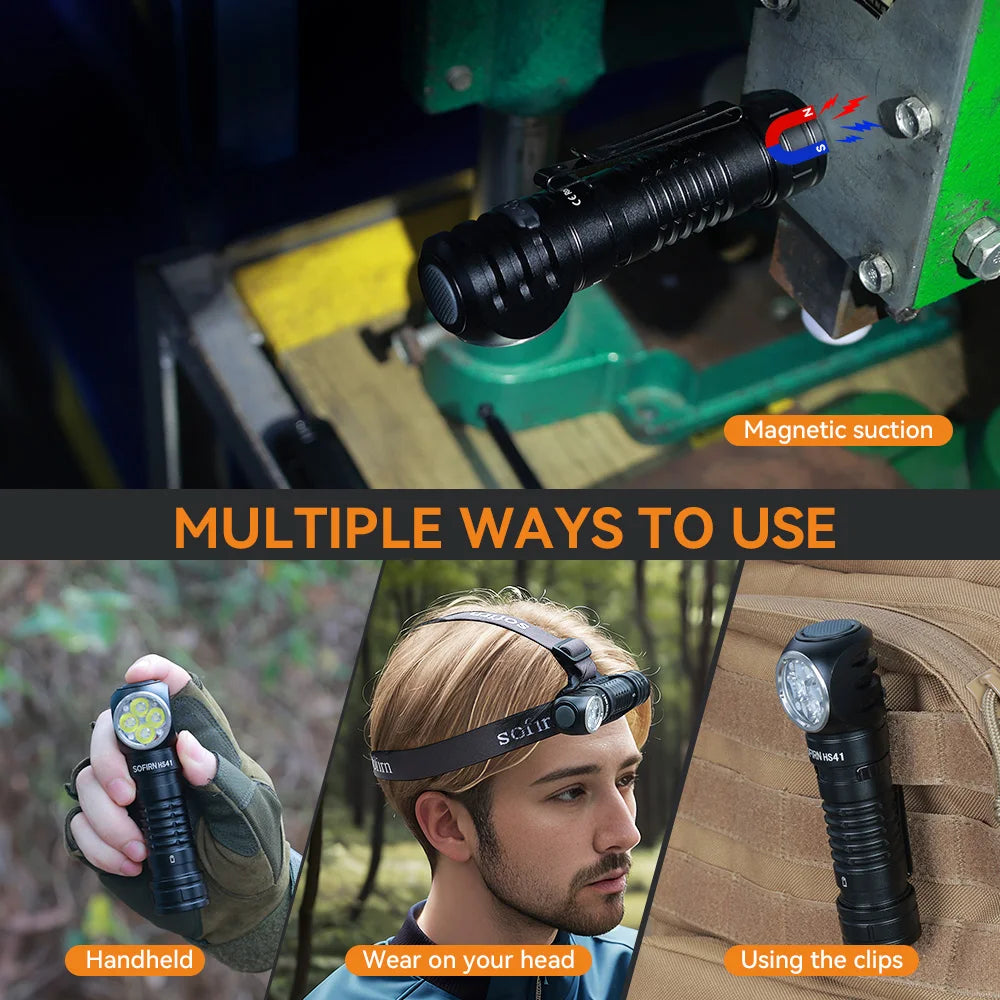 Sofirn HS41 Headlamp 4000lm USB C Rechargeable LED Flashlight