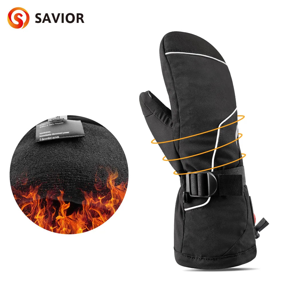 Snow Deer Electric Heated Gloves Thermal Waterproof Rechargeable For Winter