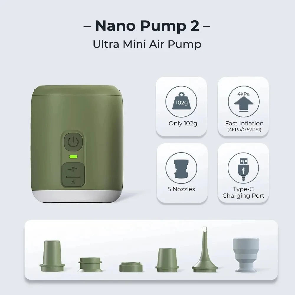 Tiny Air Pump With Magnetic Design And Camping Lantern
