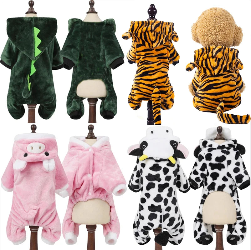 Pet Dog Clothes Fleece Jumpsuit For Small Dogs And Puppies