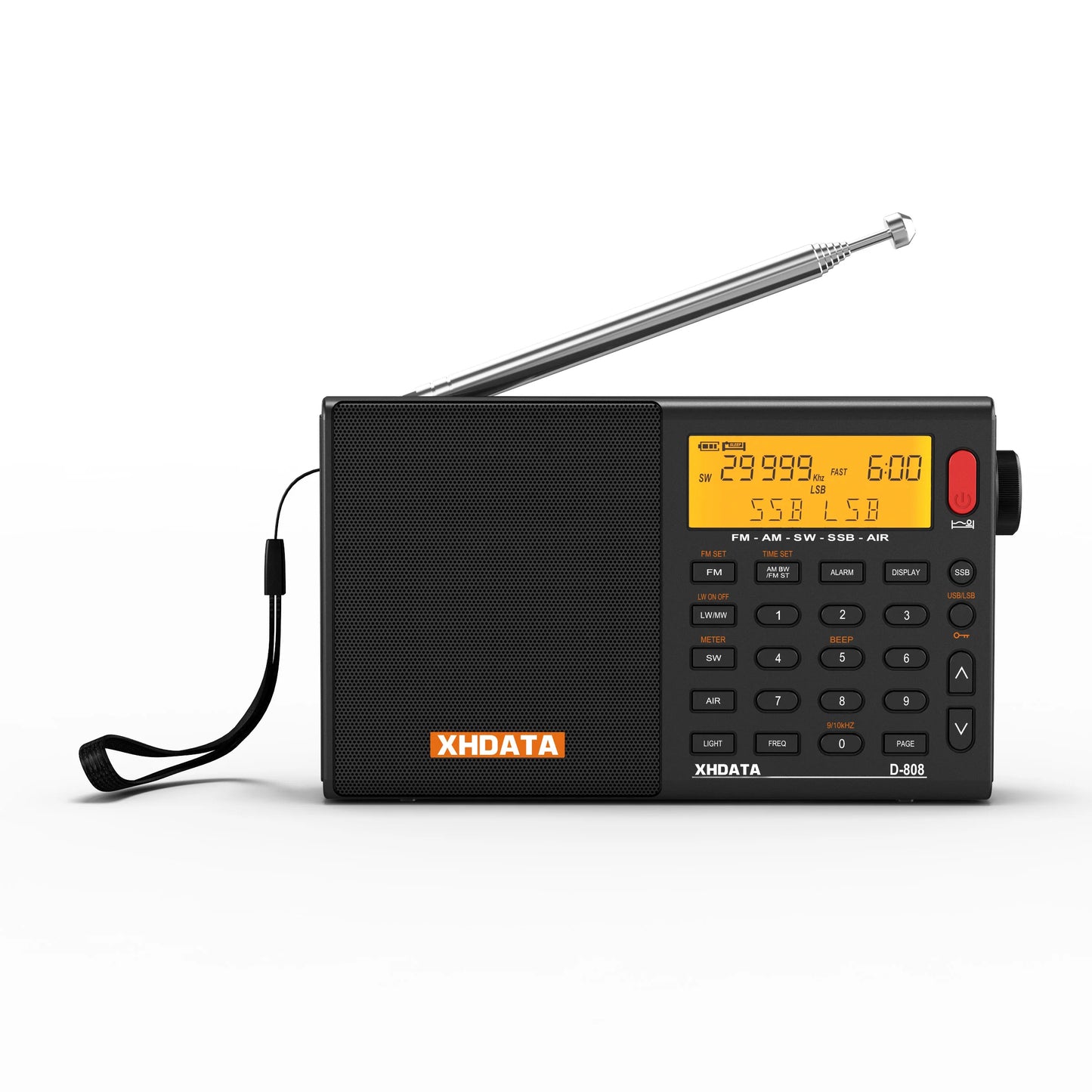 XHDATA D808 Portable Multiband Radio AM FM SW MW SSB