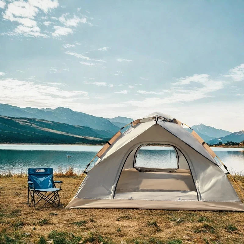 Lightweight 4 Person Quick Setup Family Tent With Mesh Screen