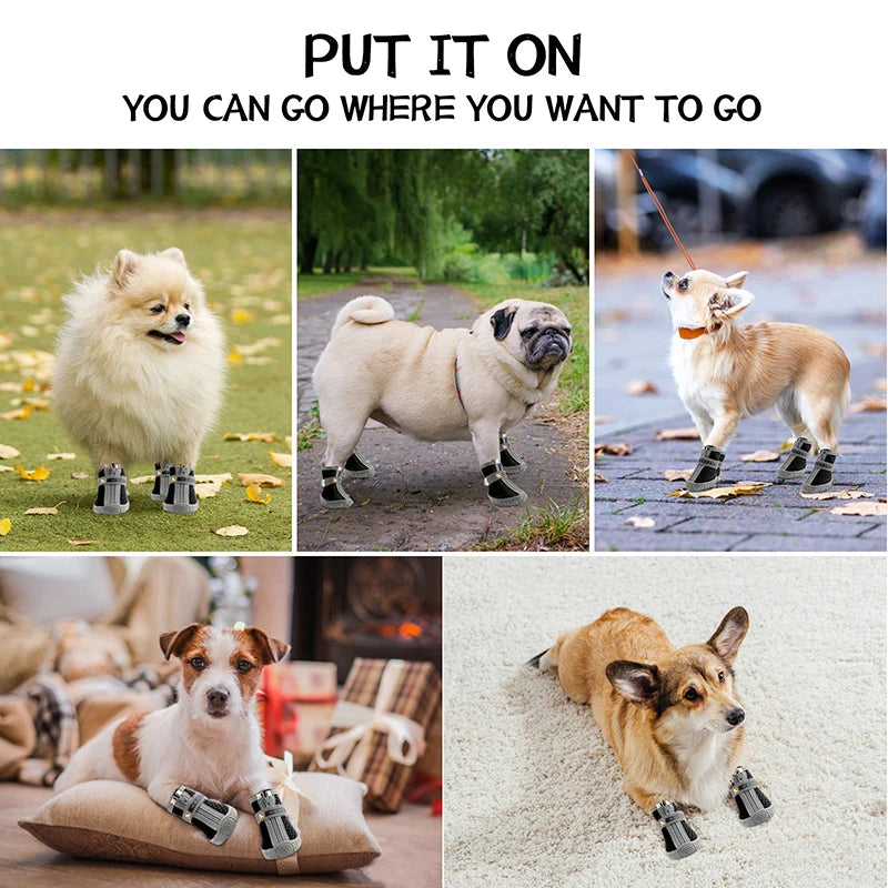 Hobbaggo Non Slip Breathable Dog Shoes With Warm Protection