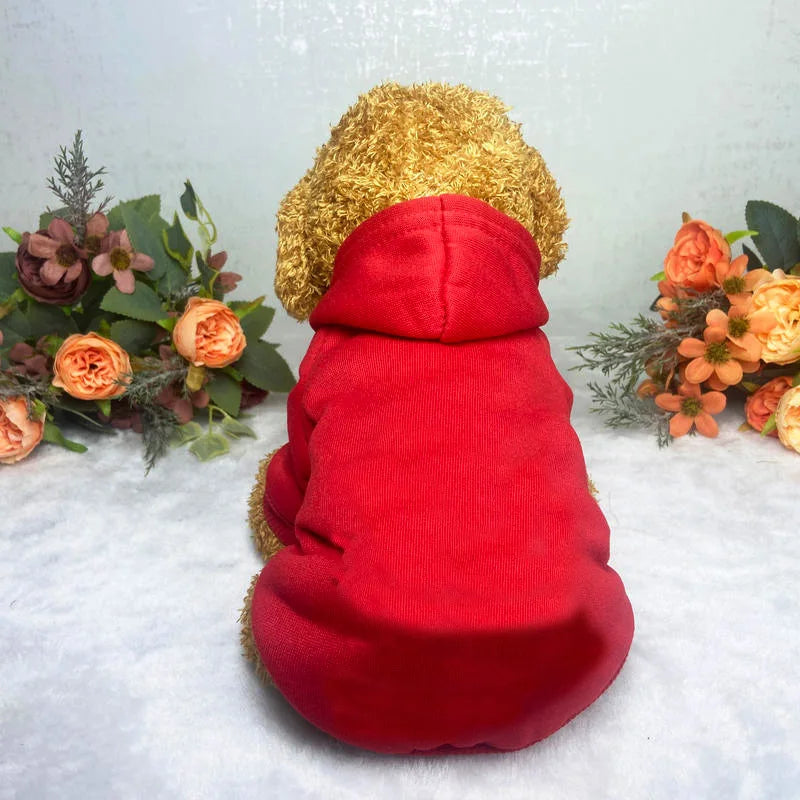 Winter Dog Hooded Sweatshirt Coat For Small Medium Large Dogs