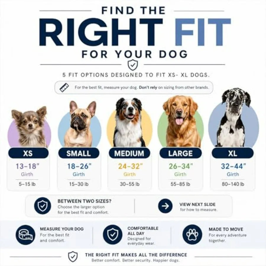 No-Pull Dog Harness Reflective Vest With Three Leash Clips Adjustable