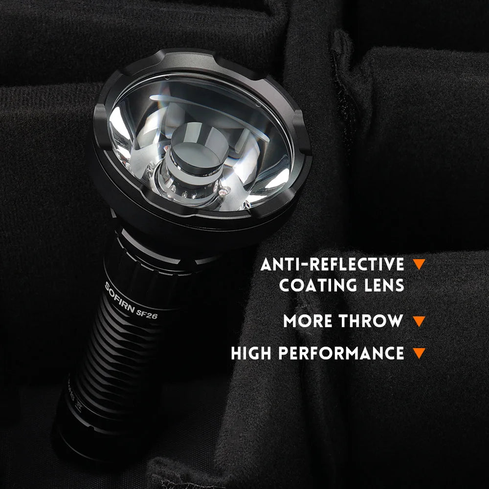 Sofirn SF26 21700 Tactical Flashlight 2000lm USB C Rechargeable