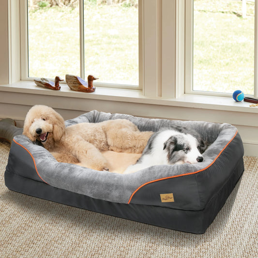 BINGOPAW Dog Bed Soft Fleece Removable Washable Cover Waterproof - Paws and Pro's Outfitters