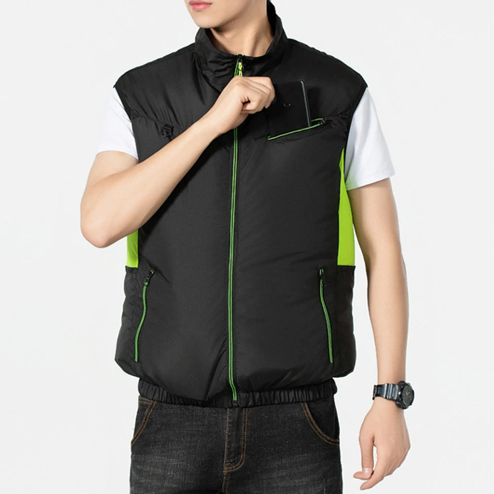 Wearable Cooling Vest With Air Conditioning Fan For Outdoor Summer