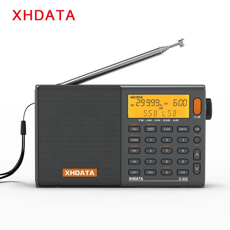 XHDATA D808 Portable Multiband Radio AM FM SW MW SSB