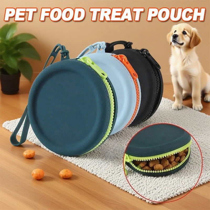 Silicone Dog Treat Pouch Waterproof Outdoor Training Bag