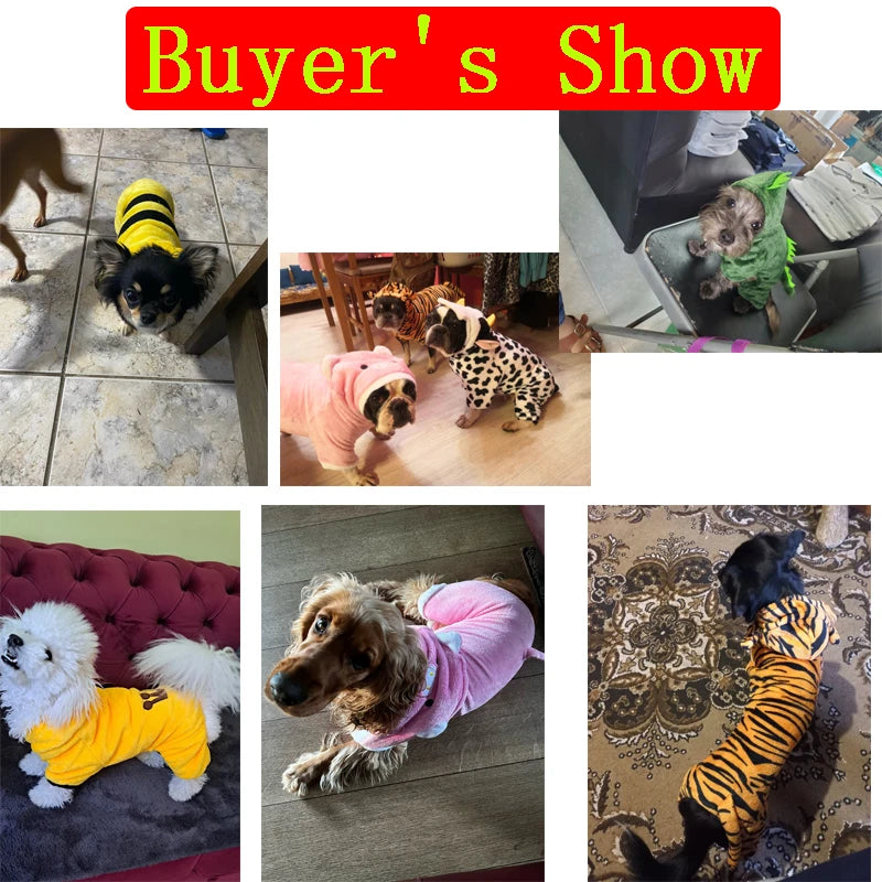 Pet Dog Clothes Fleece Jumpsuit For Small Dogs And Puppies