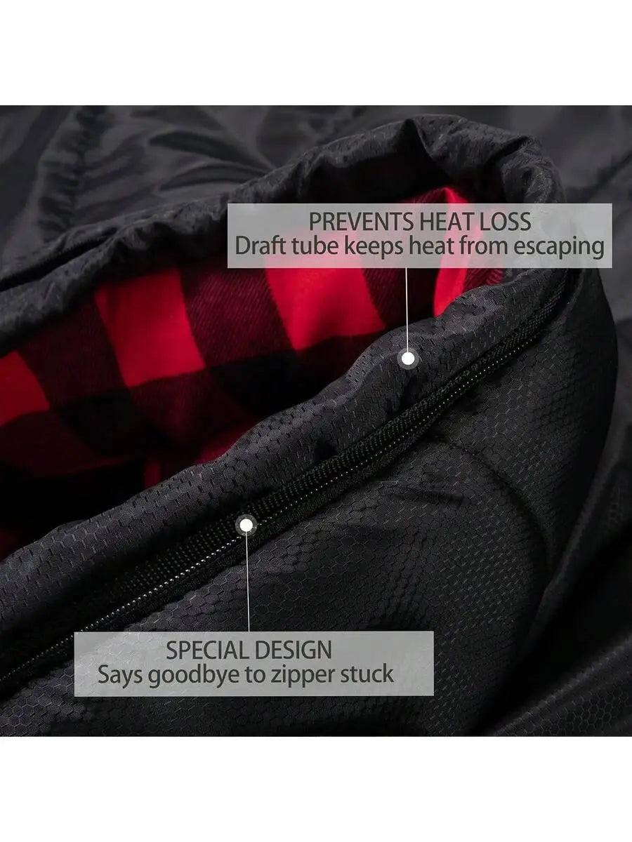 0 Degree Adult Sleeping Bag Mummy Style With Flannel Liner