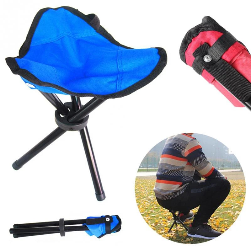 Outdoor Folding Triangular Stool For Camping Fishing And Beach