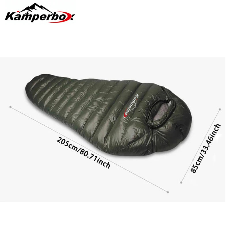 Kamperbox Down Sleeping Bag For Cold Winter Outdoor Camping Gear
