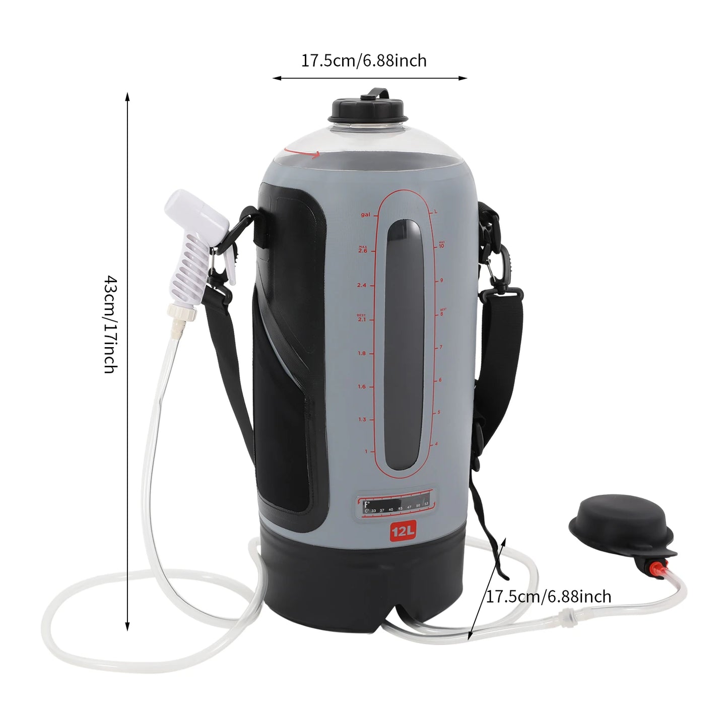 Bymaocar Portable Camp Shower With Air Pump