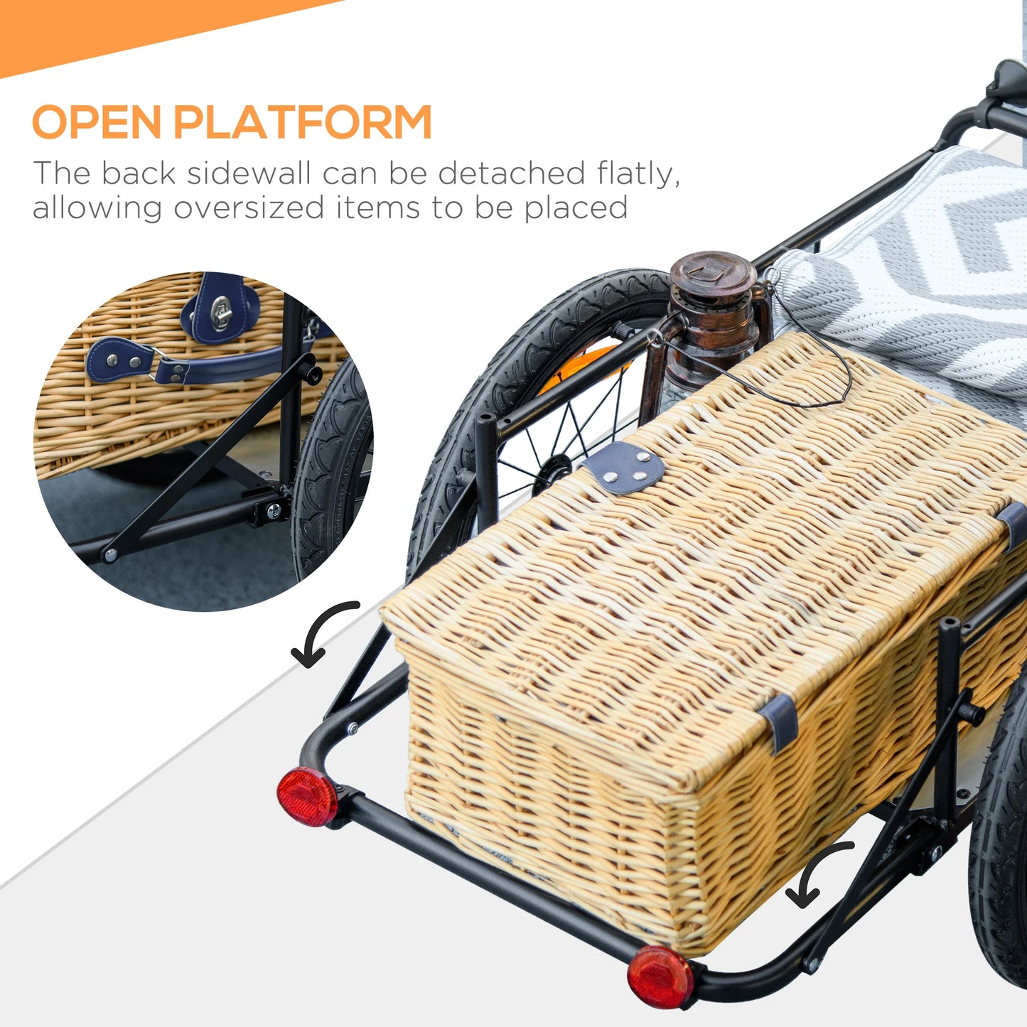 Bicycle Cargo Trailer With Removable Storage Box