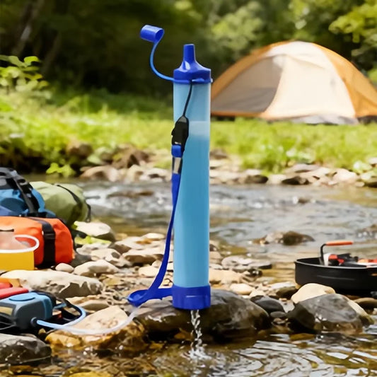 Personal Straw Water Filtration System For Camping