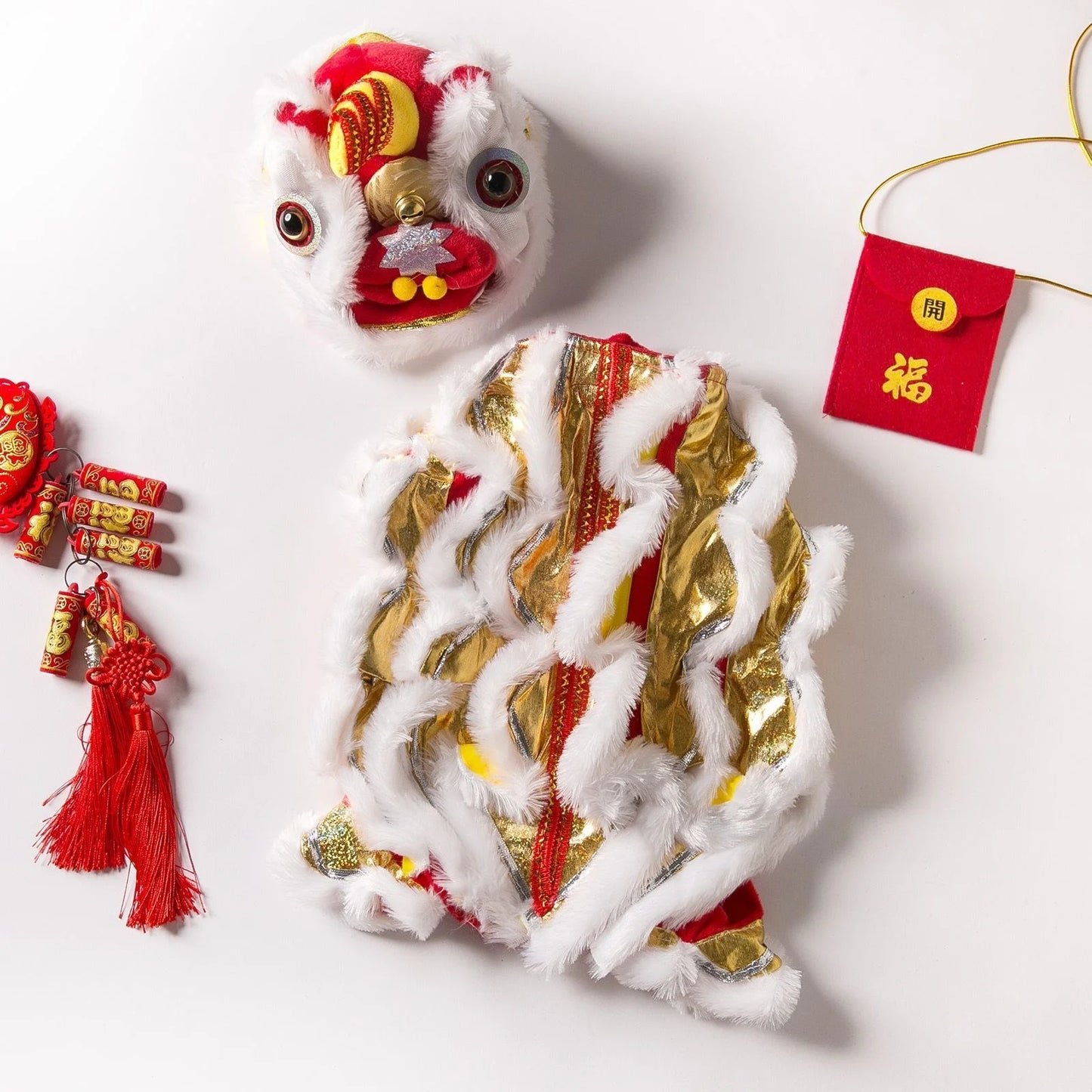 2026 Costume Lion Dance Dog And Cat Spring Festival Dog Costume Chinese New Year Role Play Puppy Pet Chihuahua Puppy Costume