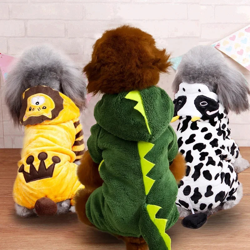 Pet Dog Clothes Fleece Jumpsuit For Small Dogs And Puppies