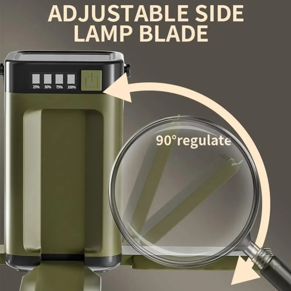 Solar Rechargeable Camping Lantern Foldable LED Light Waterproof Portable