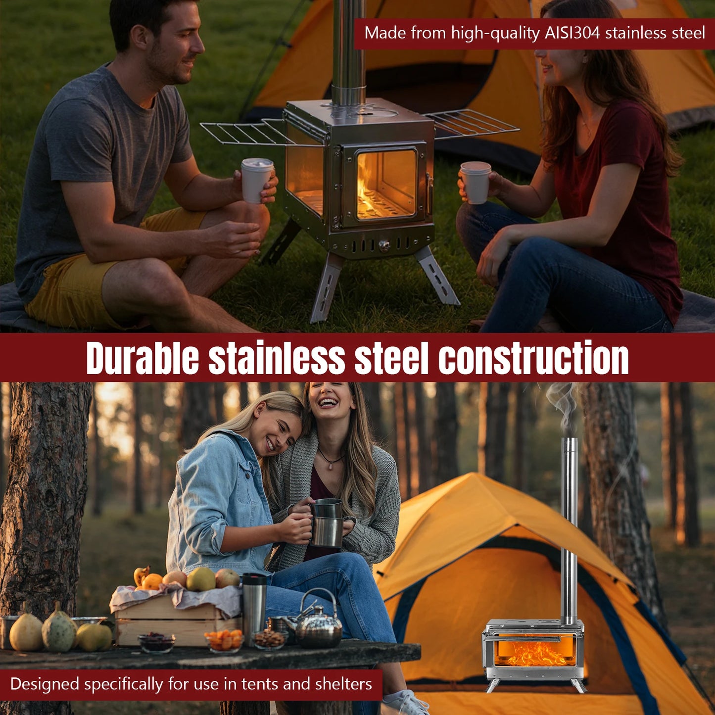 ATUOTIN Weatherproof Patio Heater With Chimney Pipe For Camping