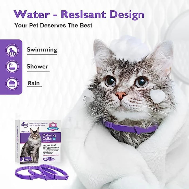 Dog Cat Calming Collar For Anxiety Relief Breakaway Quick Release
