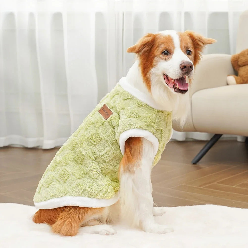 Flannel Dog Winter Sweater Coat For Small To Large Pets