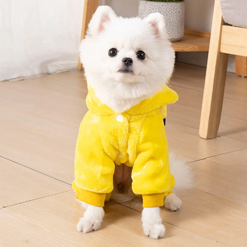 Pet Dog Clothes Fleece Jumpsuit For Small Dogs And Puppies