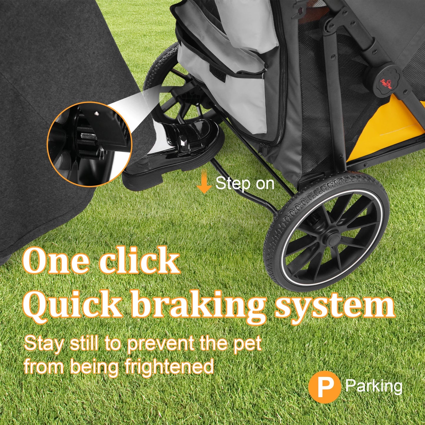 Foldable Pet Stroller for Dogs and Cats Travel in Comfort
