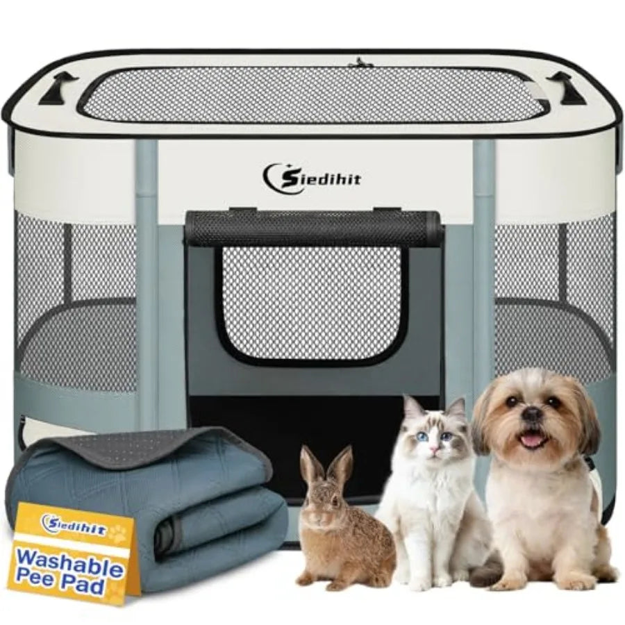 Foldable Pet Playpen Kennel for Dogs Cats Rabbits and More