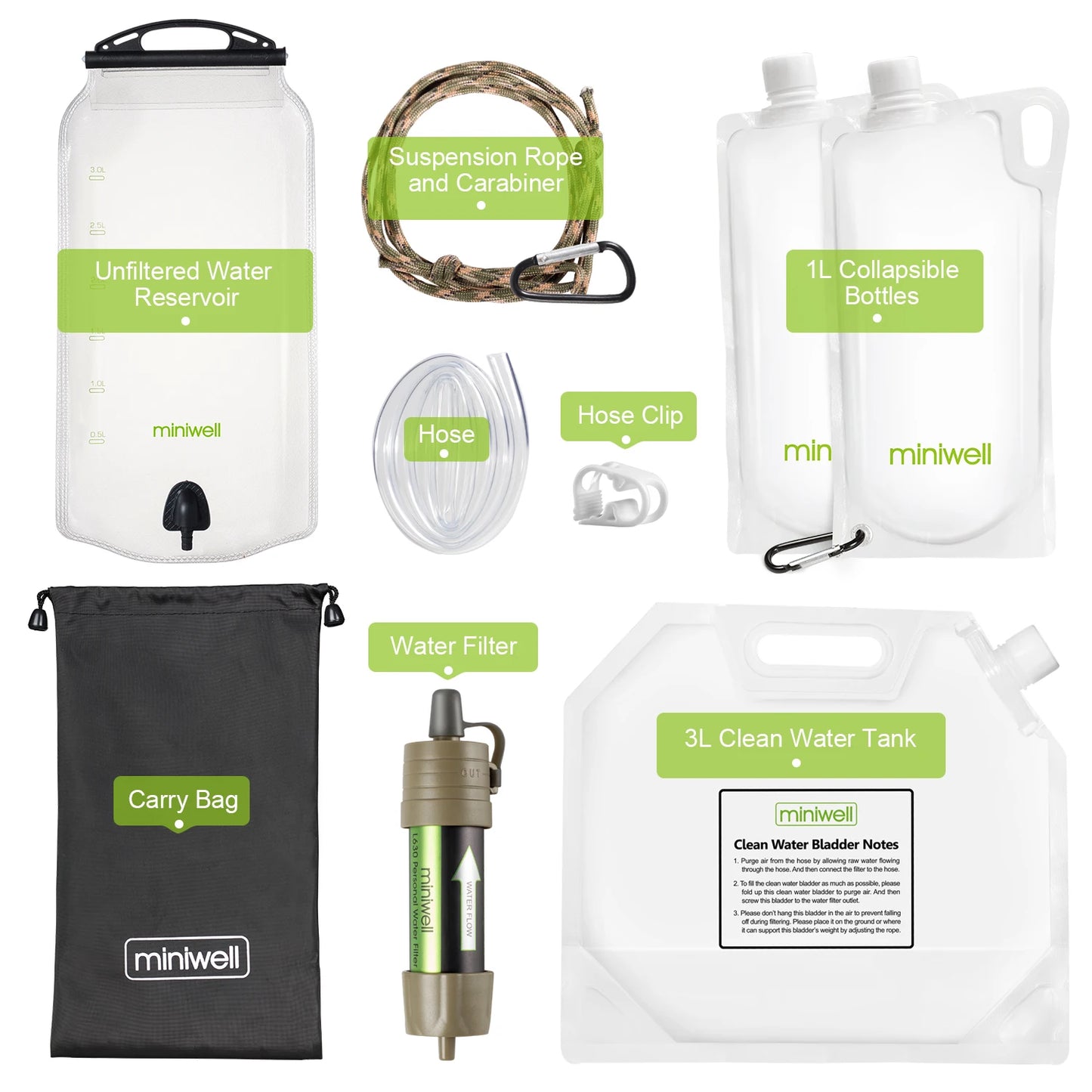 Miniwell L630A Outdoor Water Filter New Model for Portable Filtration