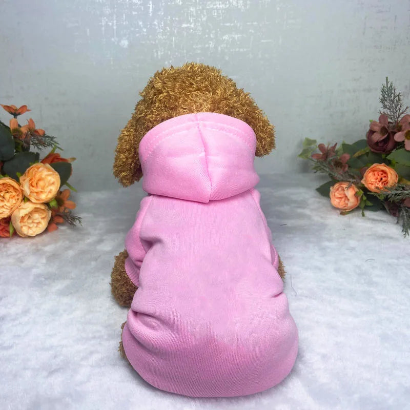 Winter Dog Hooded Sweatshirt Coat For Small Medium Large Dogs