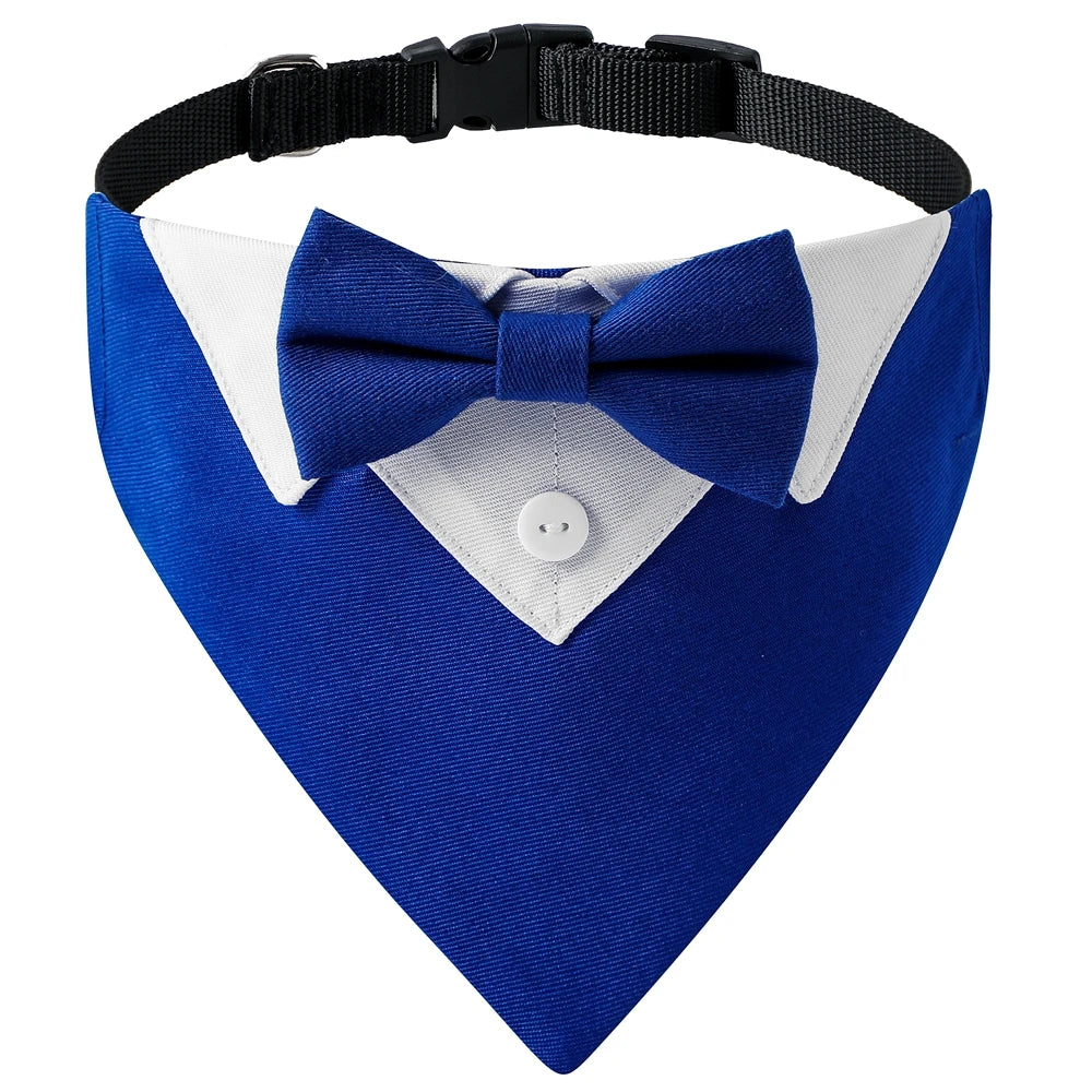 Sucado Bow Tie Dog Collar Tuxedo Bandana For Pets Wedding