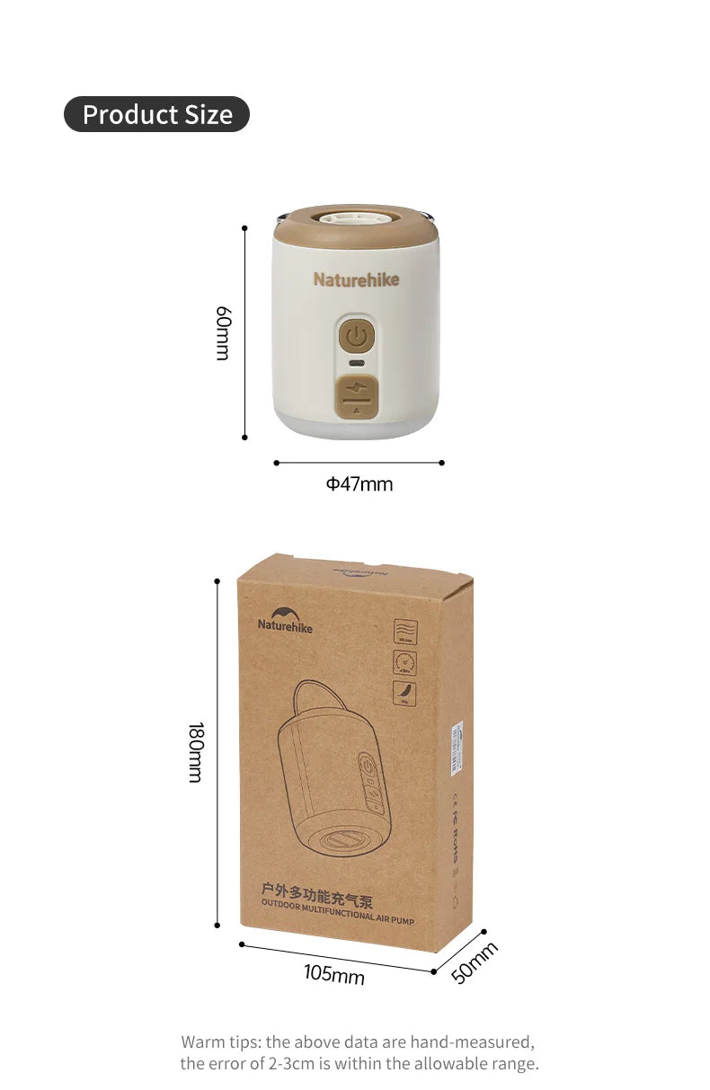 Naturehike Portable Multi Function Air Pump For Inflatable Mat
