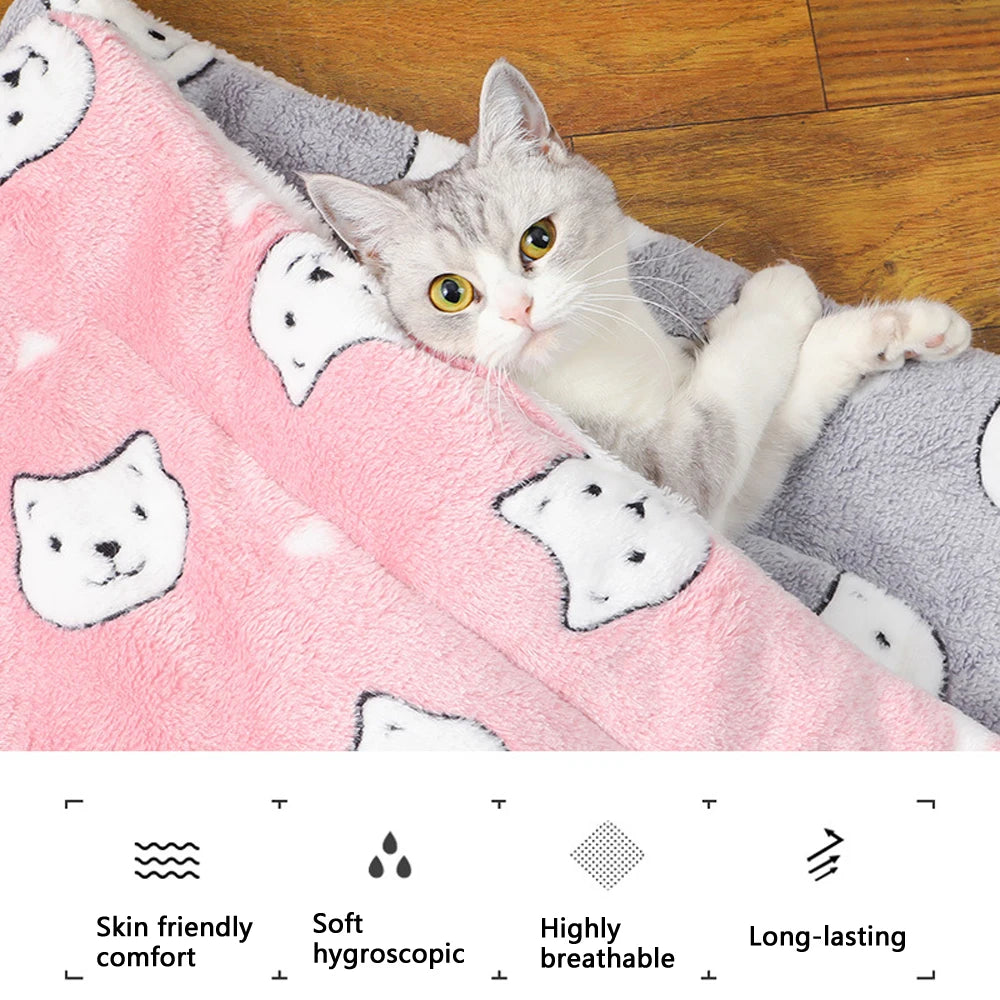 Thickened Flannel Cat And Dog Sleeping Mat