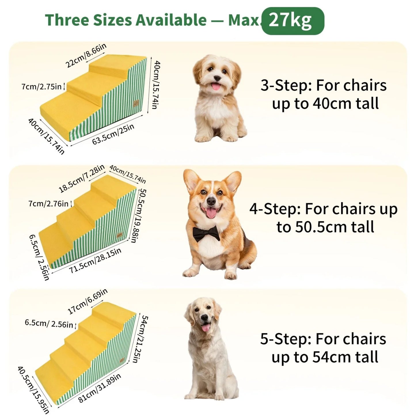 Dog Bed And Sofa Stairs With High Density Foam Ramp
