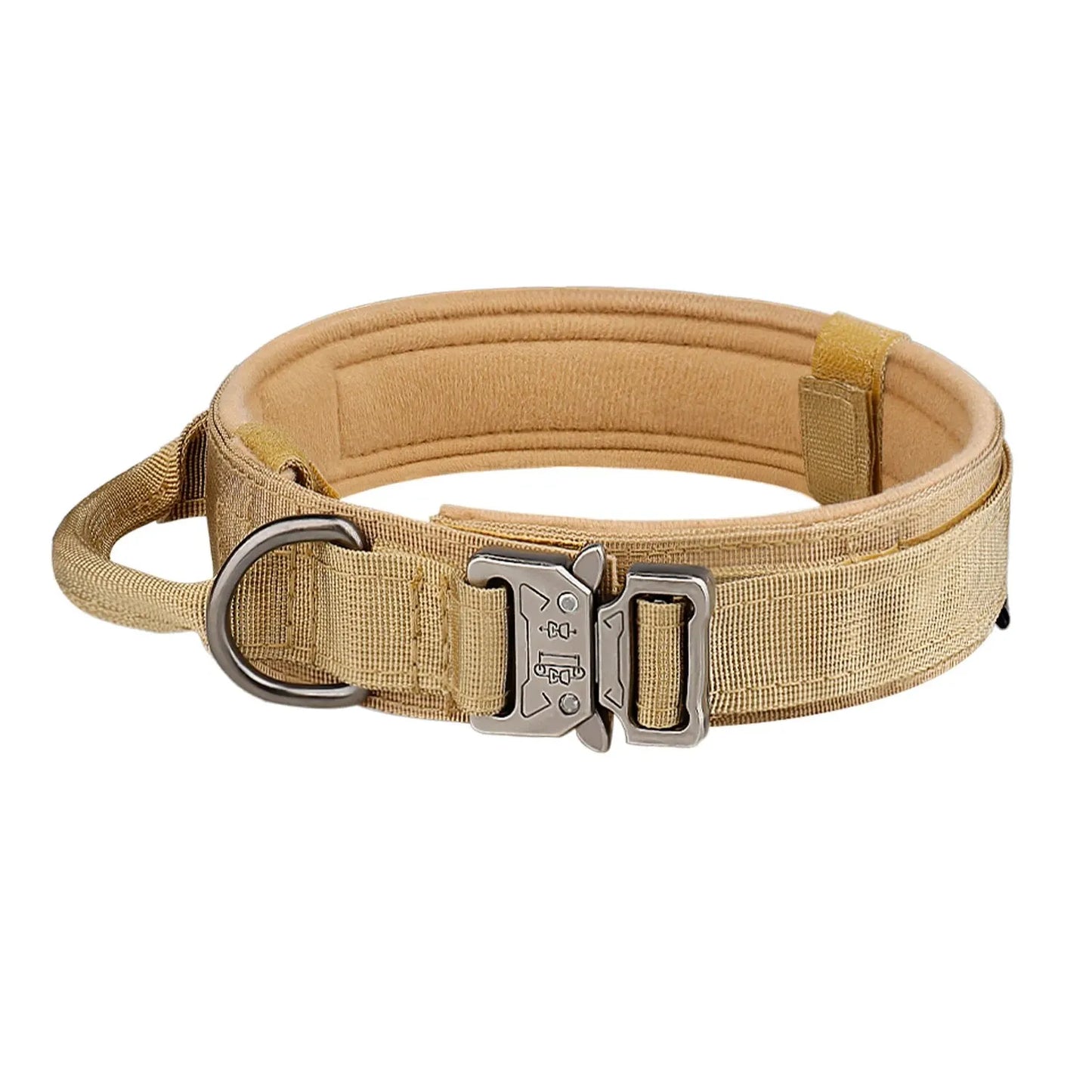 Outdoor Tactical Dog Collar With Metal Buckle And Breathable Nylon
