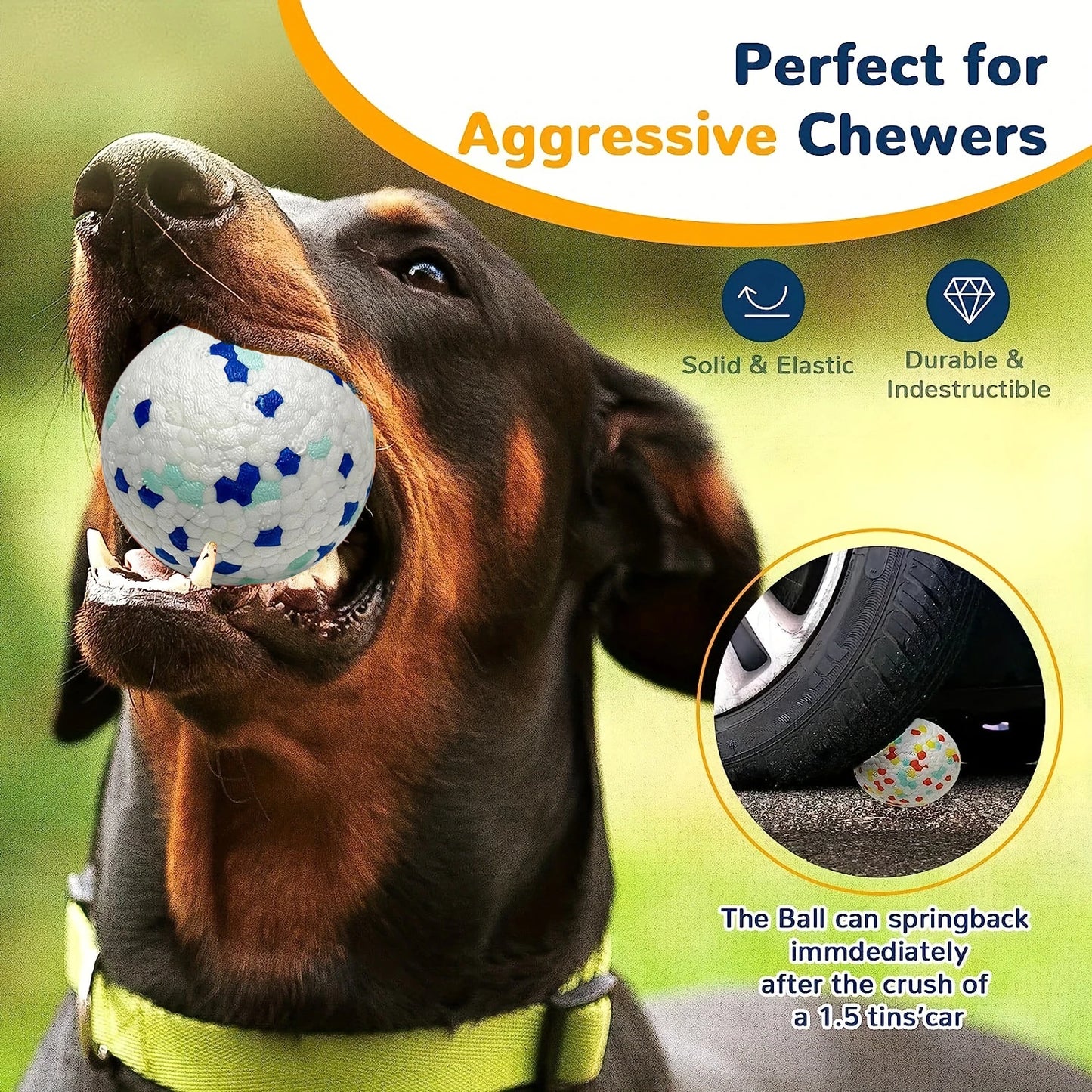 Dog Toy Durable Crew Ball For Teeth Chewing And Interactive Play