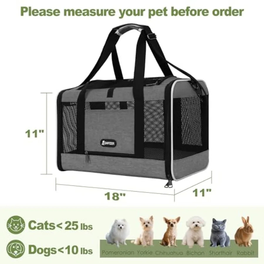 Cat Carrier Soft Travel Bag For Small Pets And Rabbits