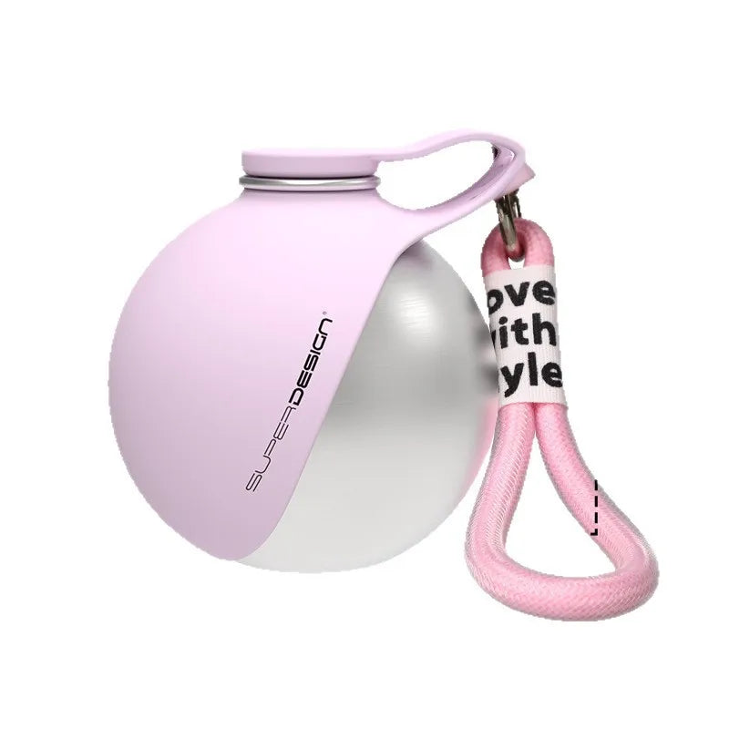 Portable Outdoor Pet Water Bottle With Bowl Stainless Steel 304