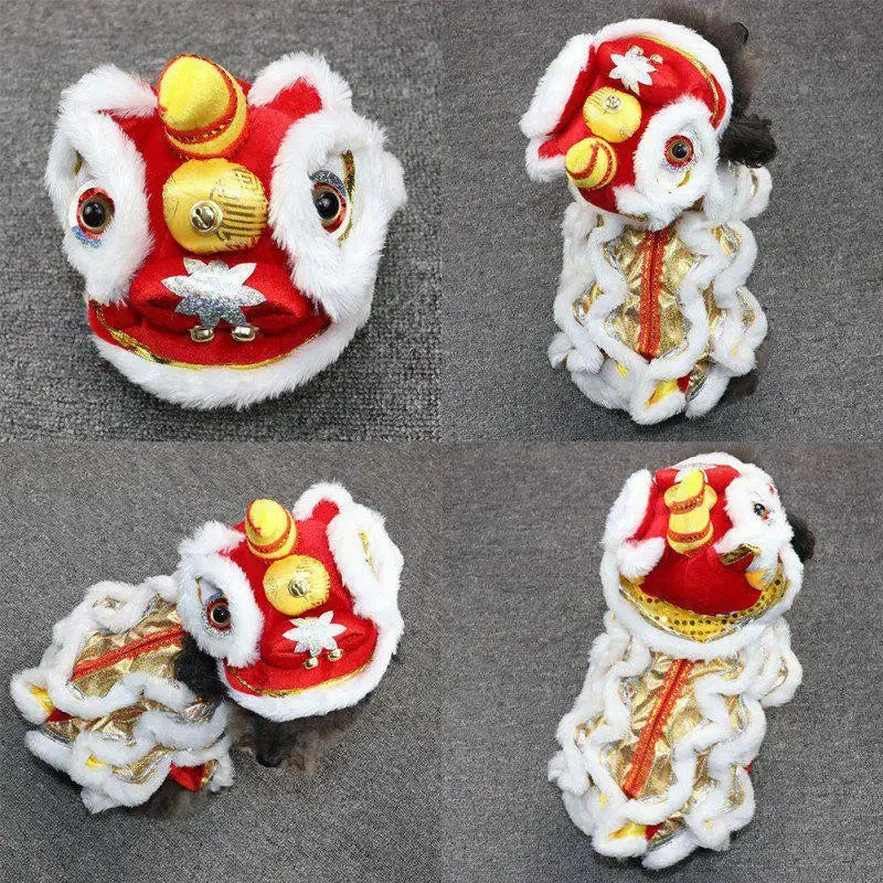 2026 Costume Lion Dance Dog And Cat Spring Festival Dog Costume Chinese New Year Role Play Puppy Pet Chihuahua Puppy Costume