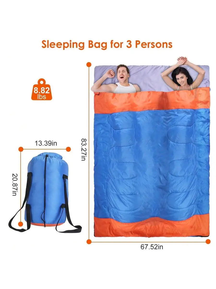Lightweight Water Resistant Sleeping Bag With Cotton Liner